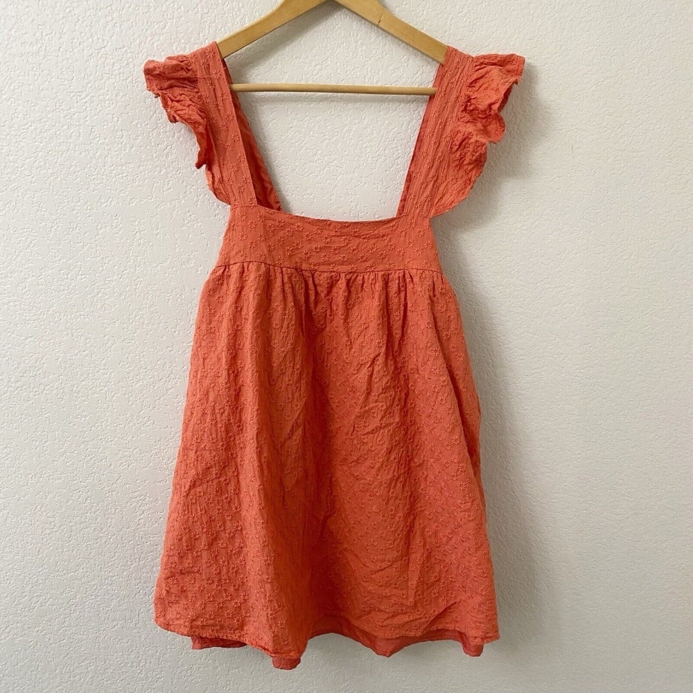 BB Dakota Steve Madden Mini Dress Size Medium Embroidered Ruffle Sleeve